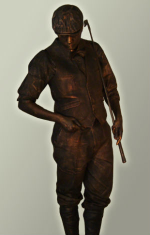 Bronze Golfer Living Statue